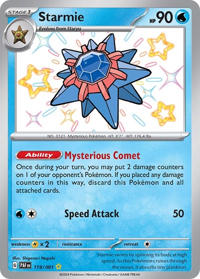 Starmie SV: Paldean Fates (119/091) (Shiny Rare)