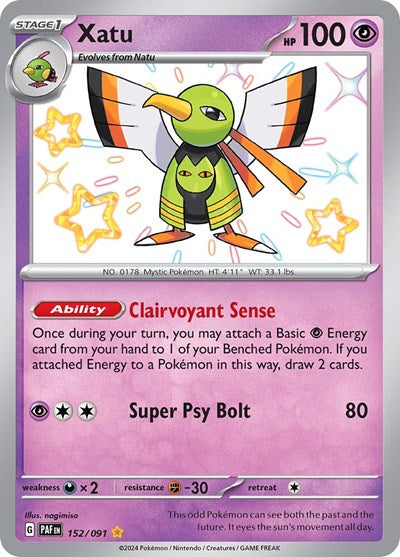 Xatu SV: Paldean Fates (152/091) (Shiny Rare)