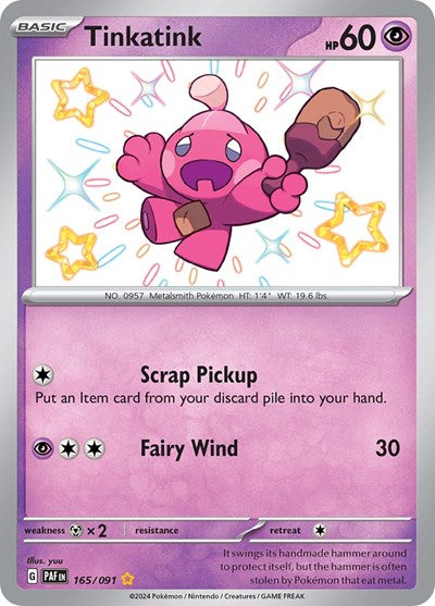 Tinkatink SV: Paldean Fates (165/091) (Shiny Rare)