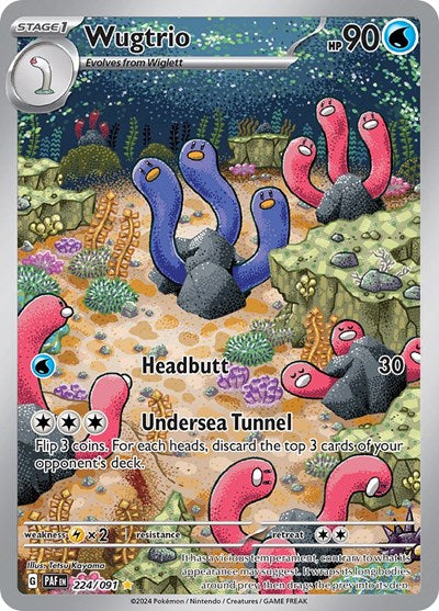 Wugtrio SV: Paldean Fates (224/091) (Illustration Rare)