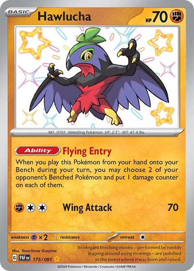 Hawlucha SV: Paldean Fates (175/091) (Shiny Rare)