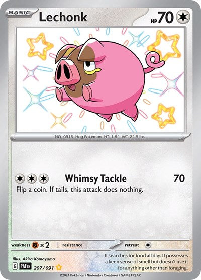 Lechonk SV: Paldean Fates (207/091) (Shiny Rare)