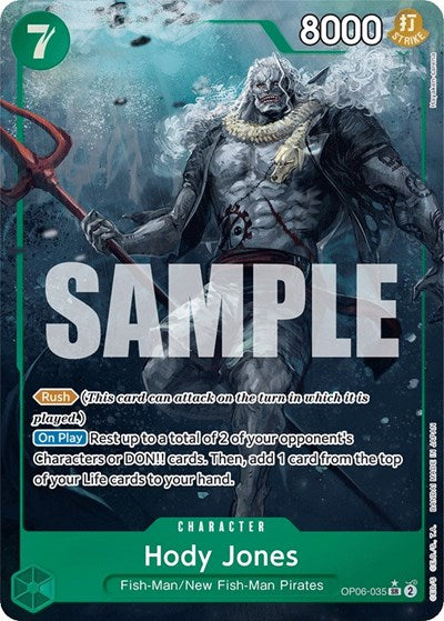 Hody Jones (Alternate Art) Wings of the Captain (OP06-035) (Super Rare)