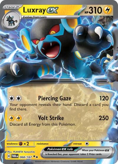 Luxray ex SV06: Twilight Masquerade (068/167) (Double Rare)