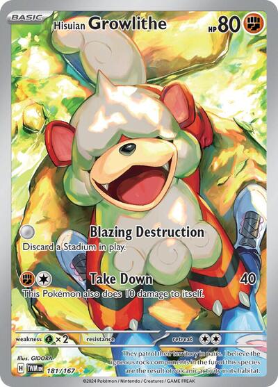 Hisuian Growlithe SV06: Twilight Masquerade (181/167) (Illustration Rare)