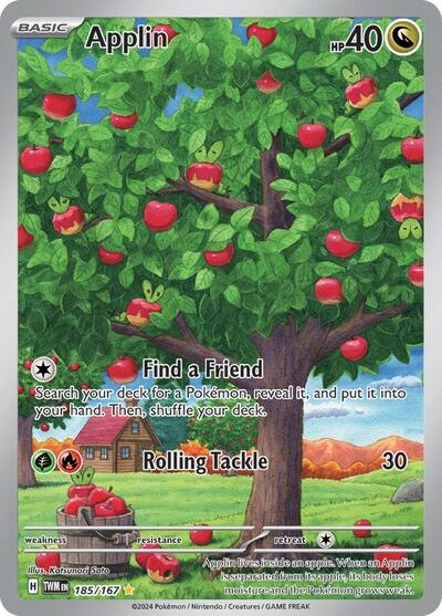 Applin SV06: Twilight Masquerade (185/167) (Illustration Rare)