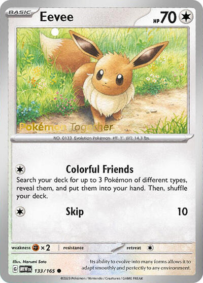 Eevee (Pokemon Together) Miscellaneous Cards & Products (133/165) (Promo)