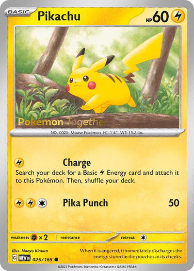 Pikachu (Pokemon Together) Miscellaneous Cards & Products (025/165) (Promo)