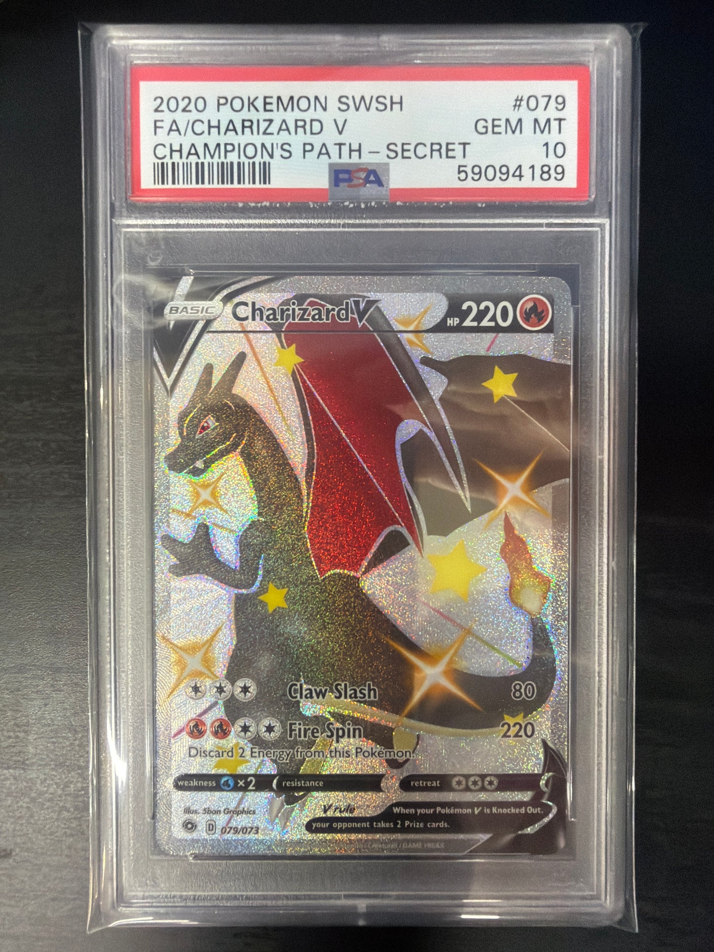 PSA 10 - CHAMPION'S PATH - CHARIZARD V #079