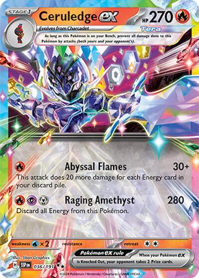 Ceruledge ex SV08: Surging Sparks (036/191) (Double Rare)