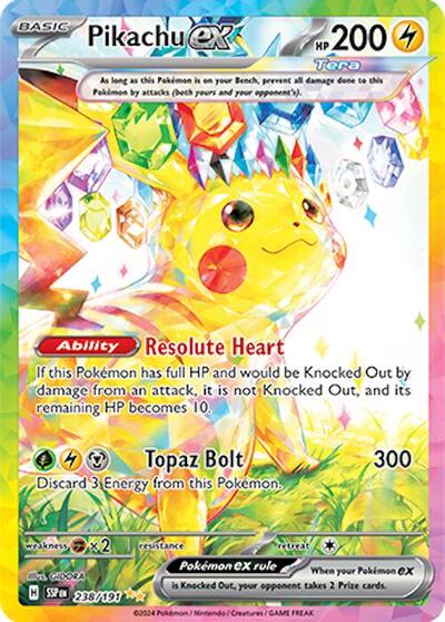Pikachu ex SV08: Surging Sparks (238/191) (Special Illustration Rare)