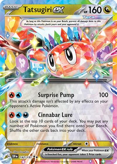 Tatsugiri ex SV08: Surging Sparks (142/191) (Double Rare)
