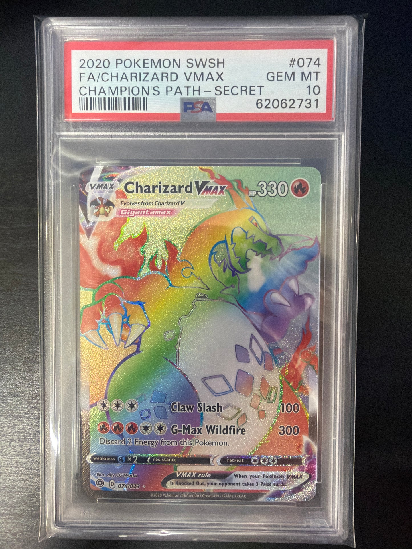 PSA 10 - CHAMPION'S PATH - CHARIZARD VMAX #074