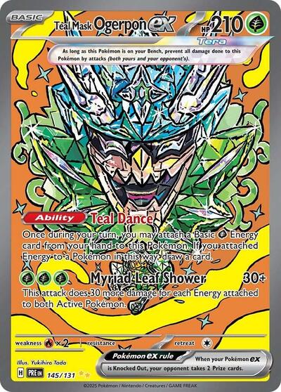 Teal Mask Ogerpon ex SV: Prismatic Evolutions (145/131) (Special Illustration Rare)
