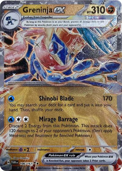 Greninja ex (GameStop Metal Card) Miscellaneous Cards & Products (106/167) (Double Rare)