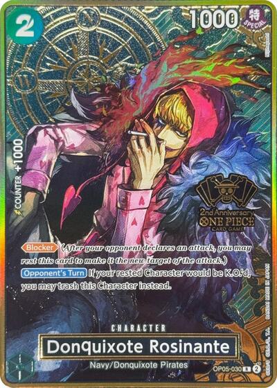 Donquixote Rosinante (One Piece Japanese Version 2nd Anniversary Set) One Piece Promotion Cards (OP05-030) (Rare)