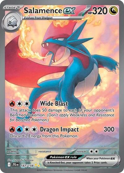 Salamence ex SV09: Journey Together (187/159) (Special Illustration Rare)