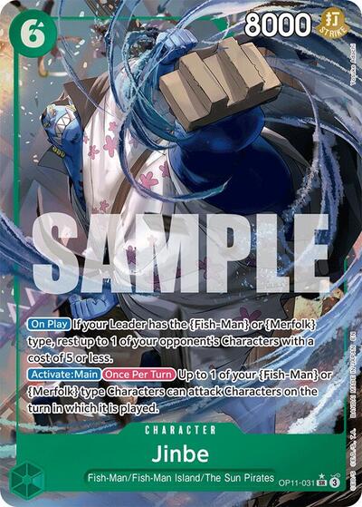 Jinbe (Alternate Art) A Fist of Divine Speed (OP11-031) (Super Rare)