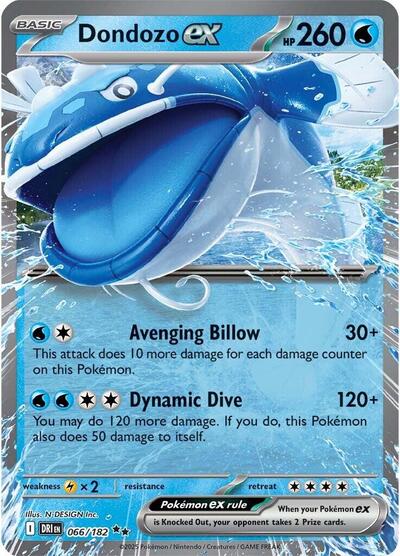 Dondozo ex SV10: Destined Rivals (066/182) (Double Rare)