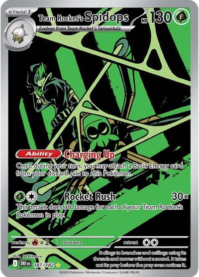 Team Rocket's Spidops SV10: Destined Rivals (187/182) (Illustration Rare)