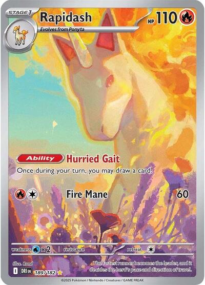 Rapidash SV10: Destined Rivals (189/182) (Illustration Rare)