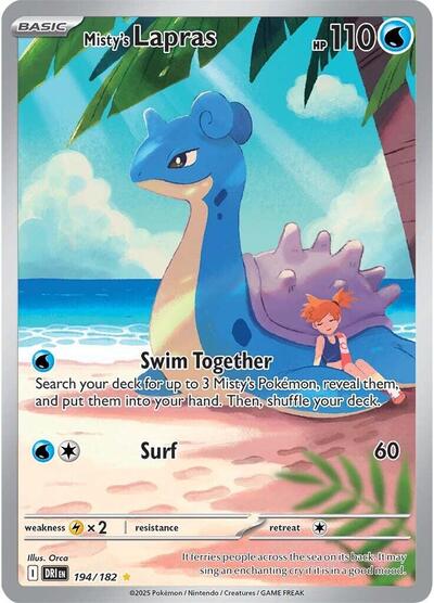 Misty's Lapras SV10: Destined Rivals (194/182) (Illustration Rare)