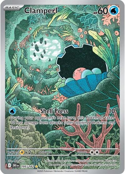 Clamperl SV10: Destined Rivals (195/182) (Illustration Rare)