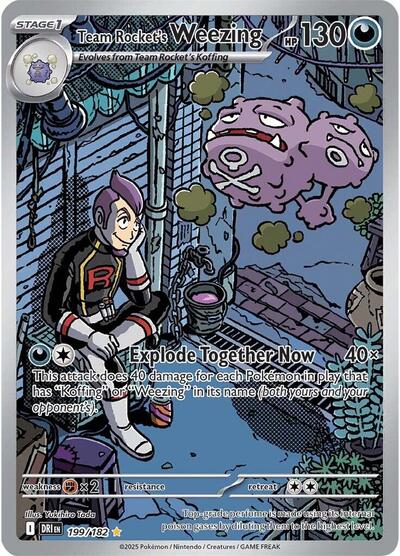 Team Rocket's Weezing SV10: Destined Rivals (199/182) (Illustration Rare)