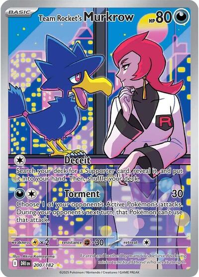Team Rocket's Murkrow SV10: Destined Rivals (200/182) (Illustration Rare)