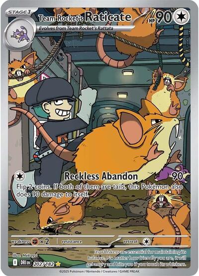Team Rocket's Raticate SV10: Destined Rivals (202/182) (Illustration Rare)