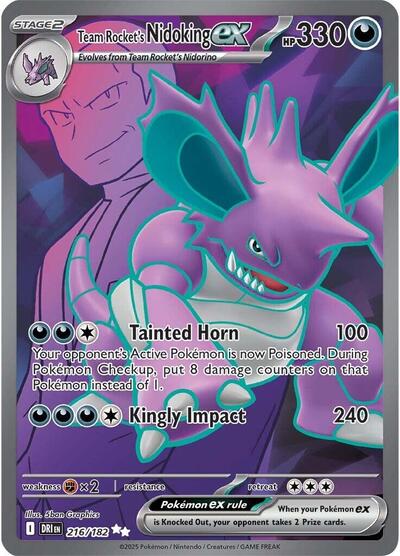 Team Rocket's Nidoking ex SV10: Destined Rivals (216/182) (Ultra Rare)