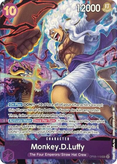 Monkey.D.Luffy (English Version 2nd Anniversary Set) One Piece Promotion Cards (OP05-119) (Secret Rare)