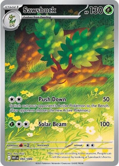 Sawsbuck SV: White Flare (092/086) (Illustration Rare)