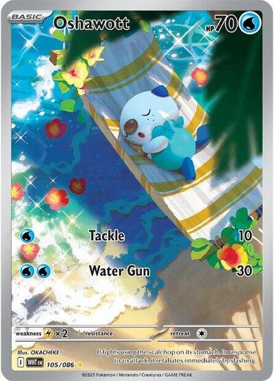 Oshawott SV: White Flare (105/086) (Illustration Rare)