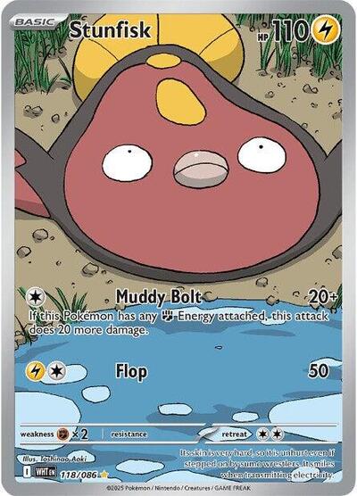 Stunfisk SV: White Flare (118/086) (Illustration Rare)