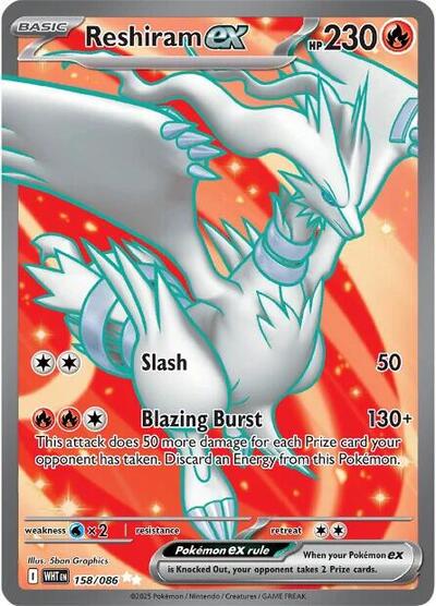 Reshiram ex SV: White Flare (158/086) (Ultra Rare)