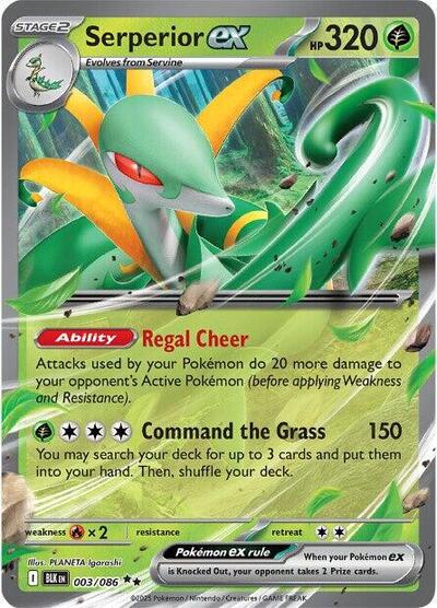 Serperior ex SV: Black Bolt (003/086) (Double Rare)