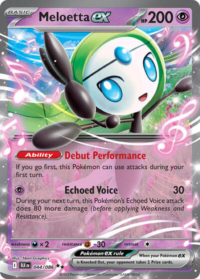 Meloetta ex SV: Black Bolt (044/086) (Double Rare)