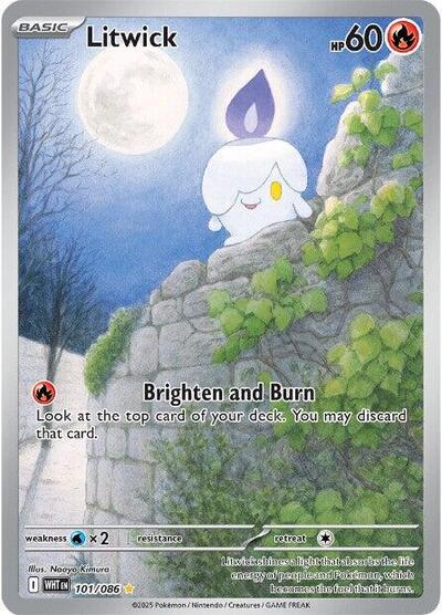 Litwick SV: White Flare (101/086) (Illustration Rare)
