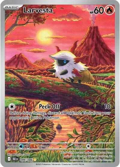 Larvesta SV: Black Bolt (099/086) (Illustration Rare)