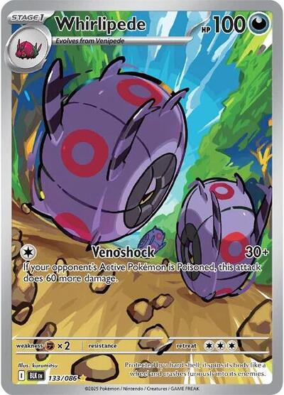 Whirlipede SV: Black Bolt (133/086) (Illustration Rare)