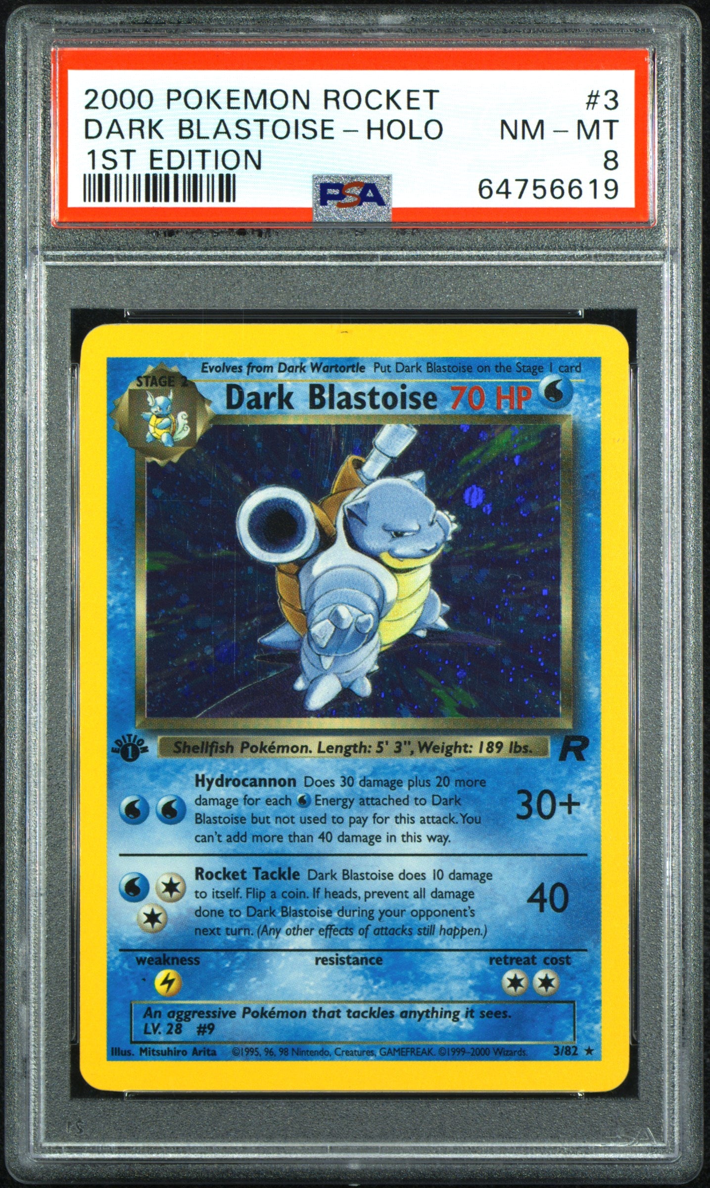 PSA 8 - Holo 1st Ed. - Dark Blastoise #3