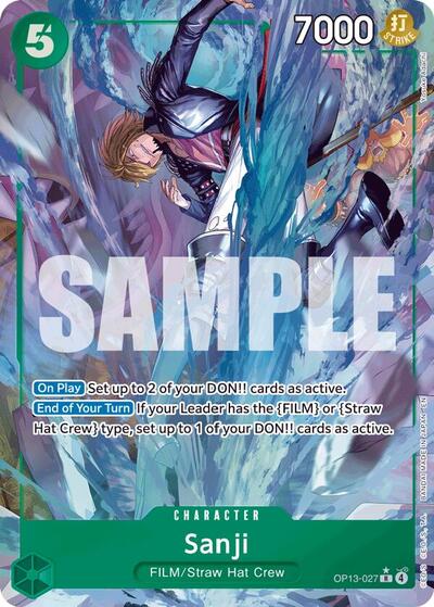 Sanji (Alternate Art) Carrying On His Will (OP13-027) (Rare)