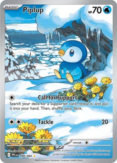 Piplup ME02: Phantasmal Flames (098/094) (Illustration Rare)