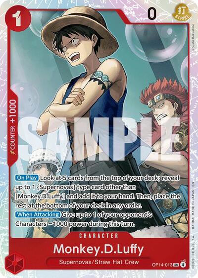 Monkey.D.Luffy The Azure Sea's Seven (OP14-013) (Super Rare)