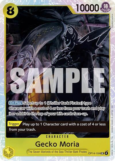 Gecko Moria The Azure Sea's Seven (OP14-104) (Super Rare)