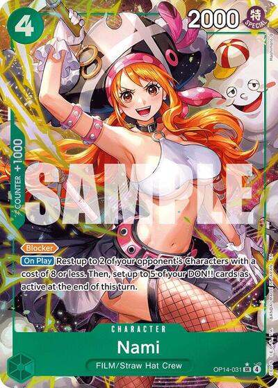 Nami (Alternate Art) The Azure Sea's Seven (OP14-031) (Super Rare)