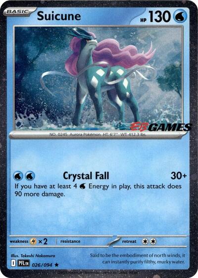 Suicune (EB Games Exclusive) Miscellaneous Cards & Products (026/094) (Rare)