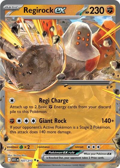 Regirock ex ME: Ascended Heroes (107/217) (Double Rare)