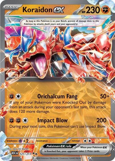 Koraidon ex ME: Ascended Heroes (121/217) (Double Rare)